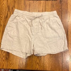 Linen Blend Shorts Size L